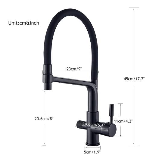 Keukenkraan met Dubbele Uitloop en Waterfiltratie - PureFlow Duo