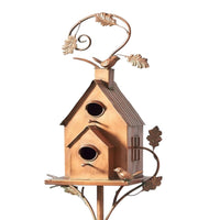 Metalen Kunst Vogelhuisje op Tuinplug - FeatherNest