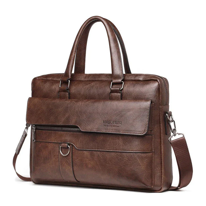 PU Leren Zakenlaptoptas met Schouderband