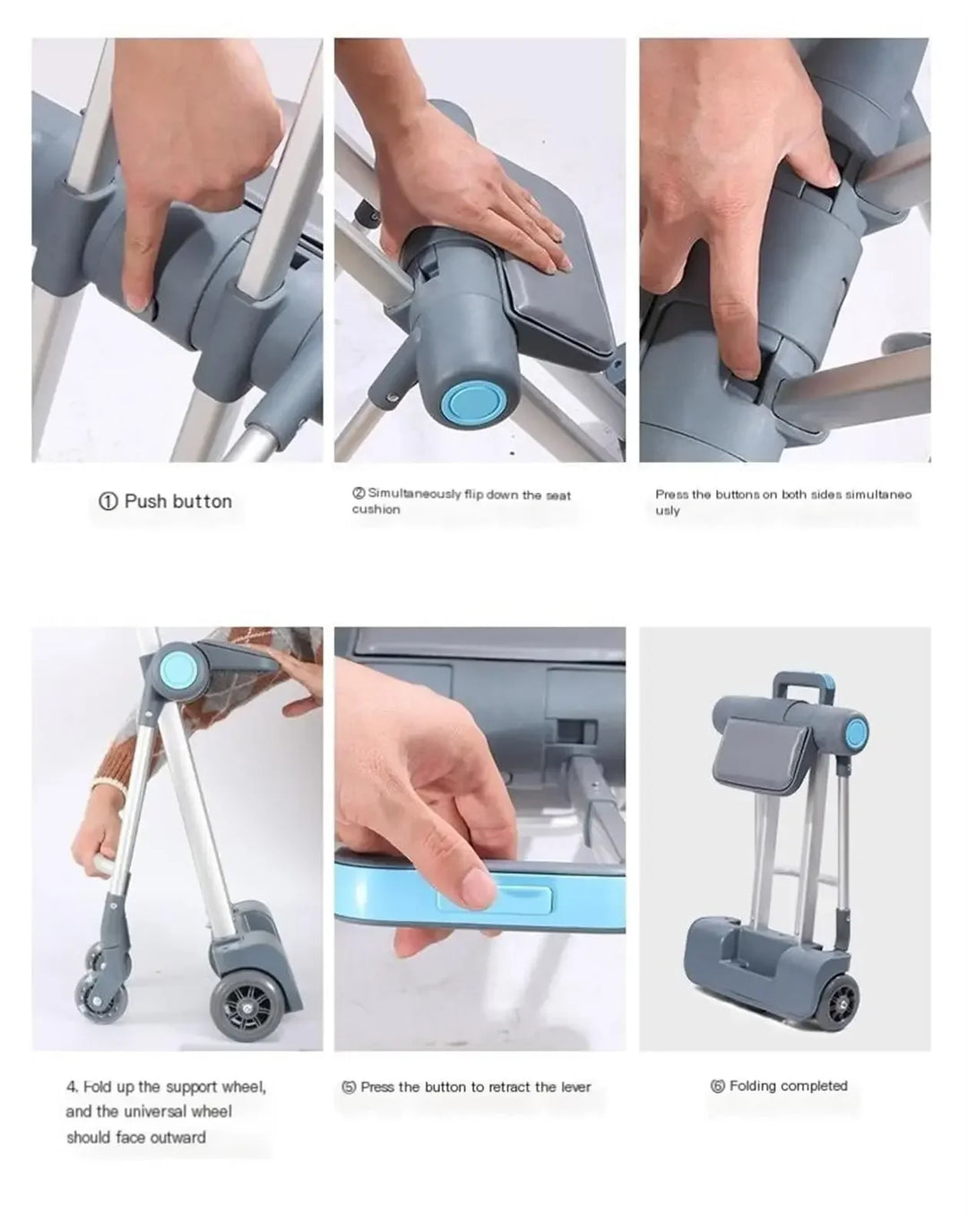 Kinder Ride-On Kinderwagen Reis Koffer met Waterdicht Ontwerp