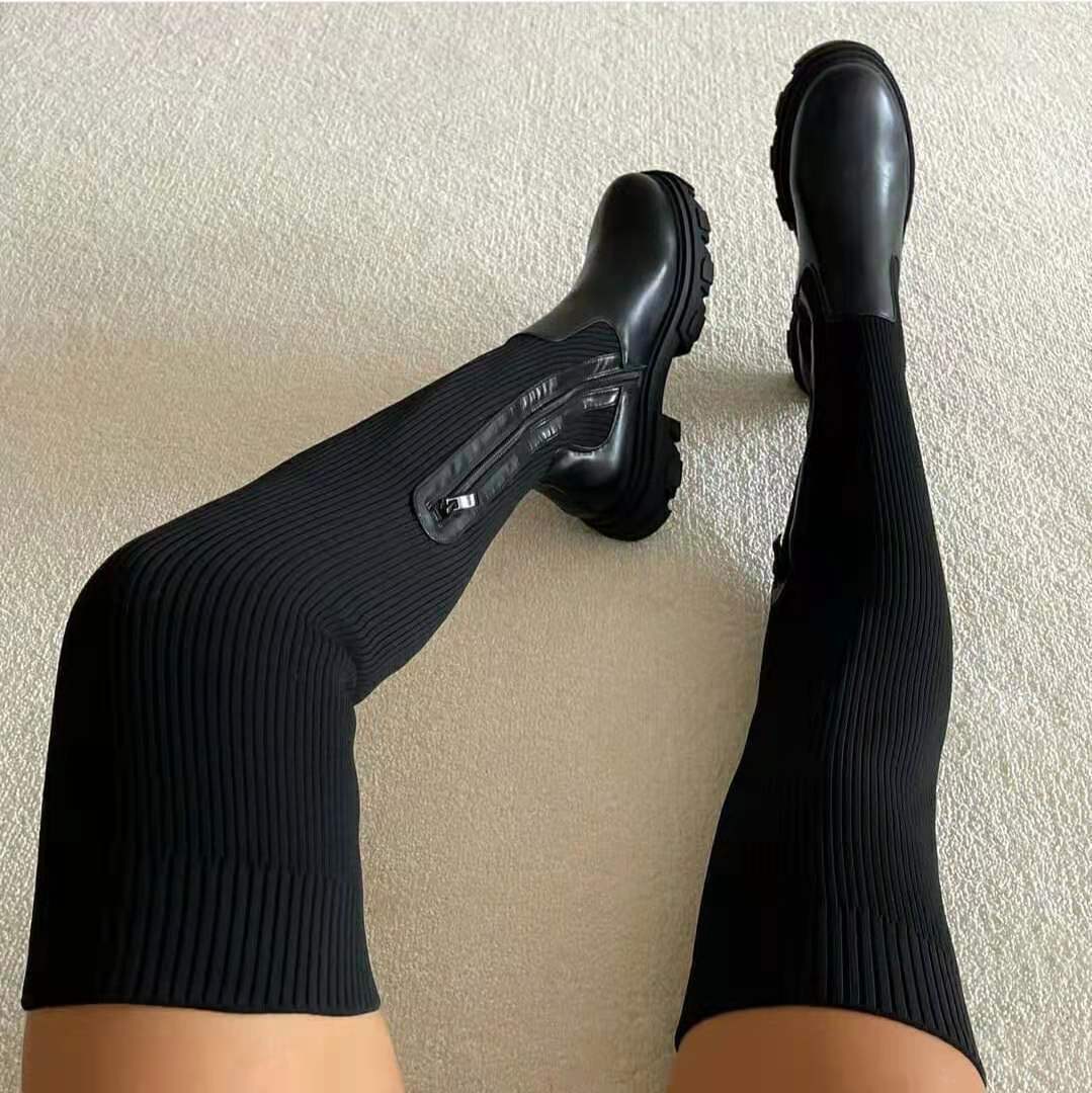 Overknee Sock Laarzen - Luna