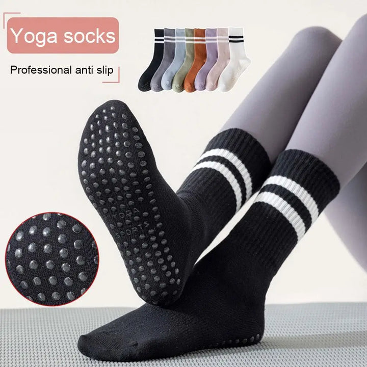 Antislip Mid-Tube Sportsokken voor Fitness en Yoga - GripFit (1+1 Gratis)