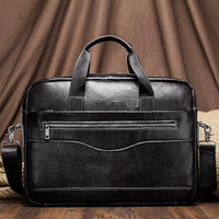 Echte Leren Business Laptoptas met Schouderband