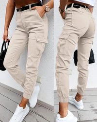 Dames Cargo Broek met Stretch en Hoge Taille - Livia