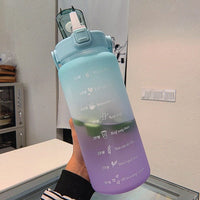 2L Motiverende Waterfles met Tijdmarkeringen - HydroMotivator