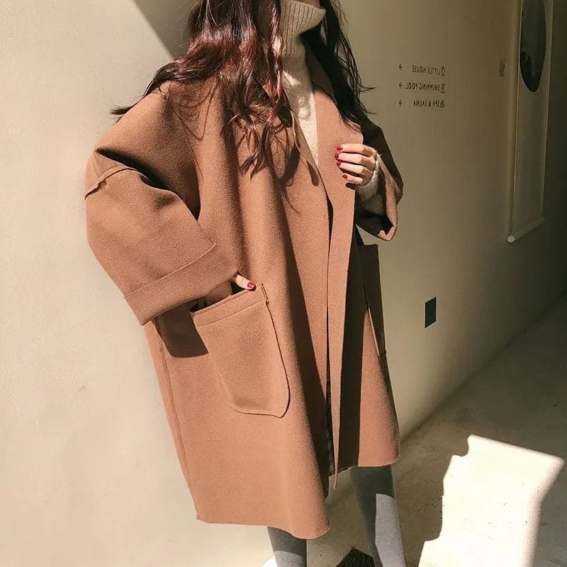 Oversized Wolblend Trenchcoat - Aura