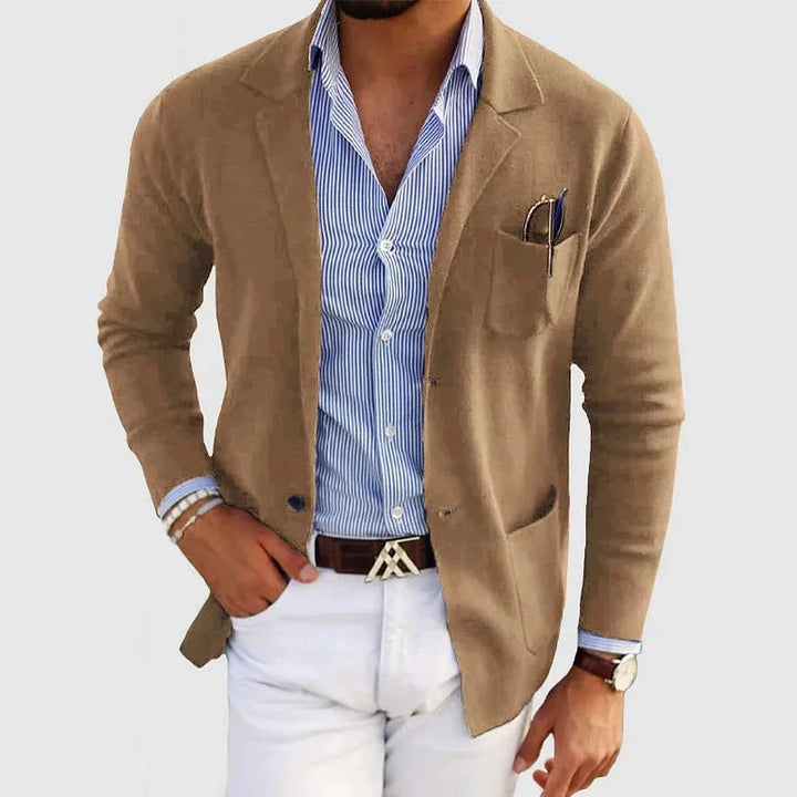 Stijlvolle Herenblazer met Casual Knoopzakken en Kraag - Lorenzo