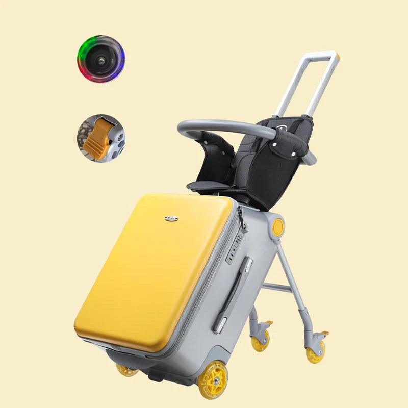 Kinder Ride-On Kinderwagen Reis Koffer met Waterdicht Ontwerp