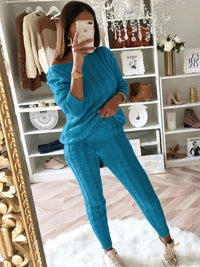 Tweedelig Dames Tricot Trainingspak voor Herfst & Winter – Isaline