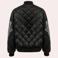 Trendy Zwarte Dames Bomberjack met Rits - Rivka