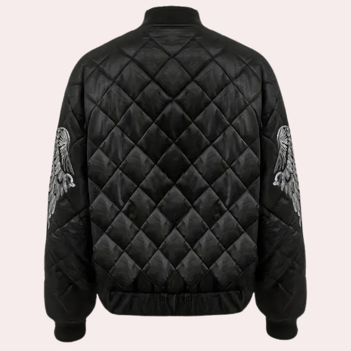 Trendy Zwarte Dames Bomberjack met Rits - Rivka