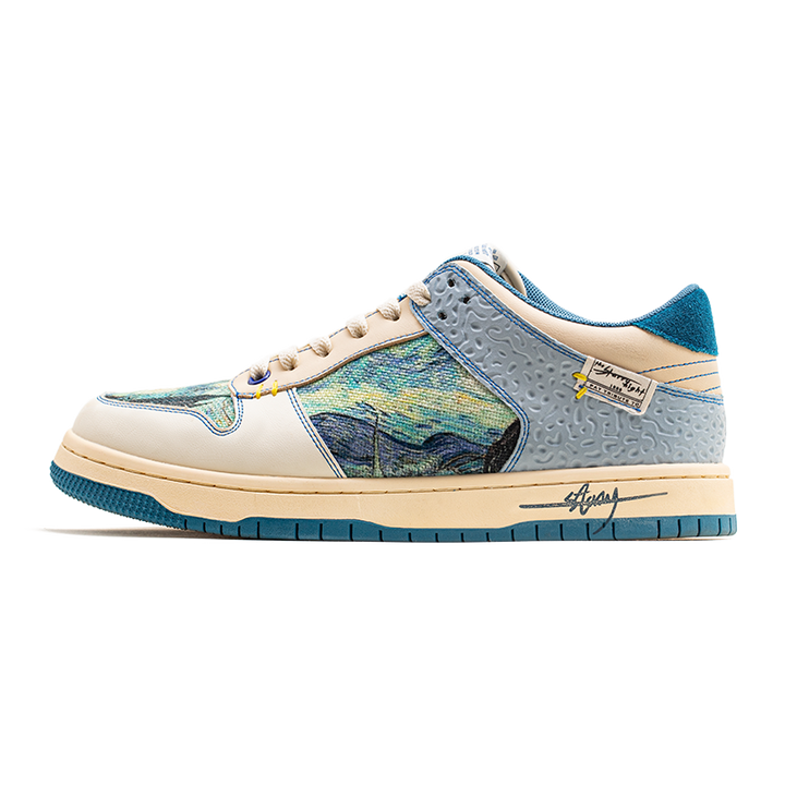 Artistieke uniseks sneakers met sterrennacht-design en comfortabele zool - Lior