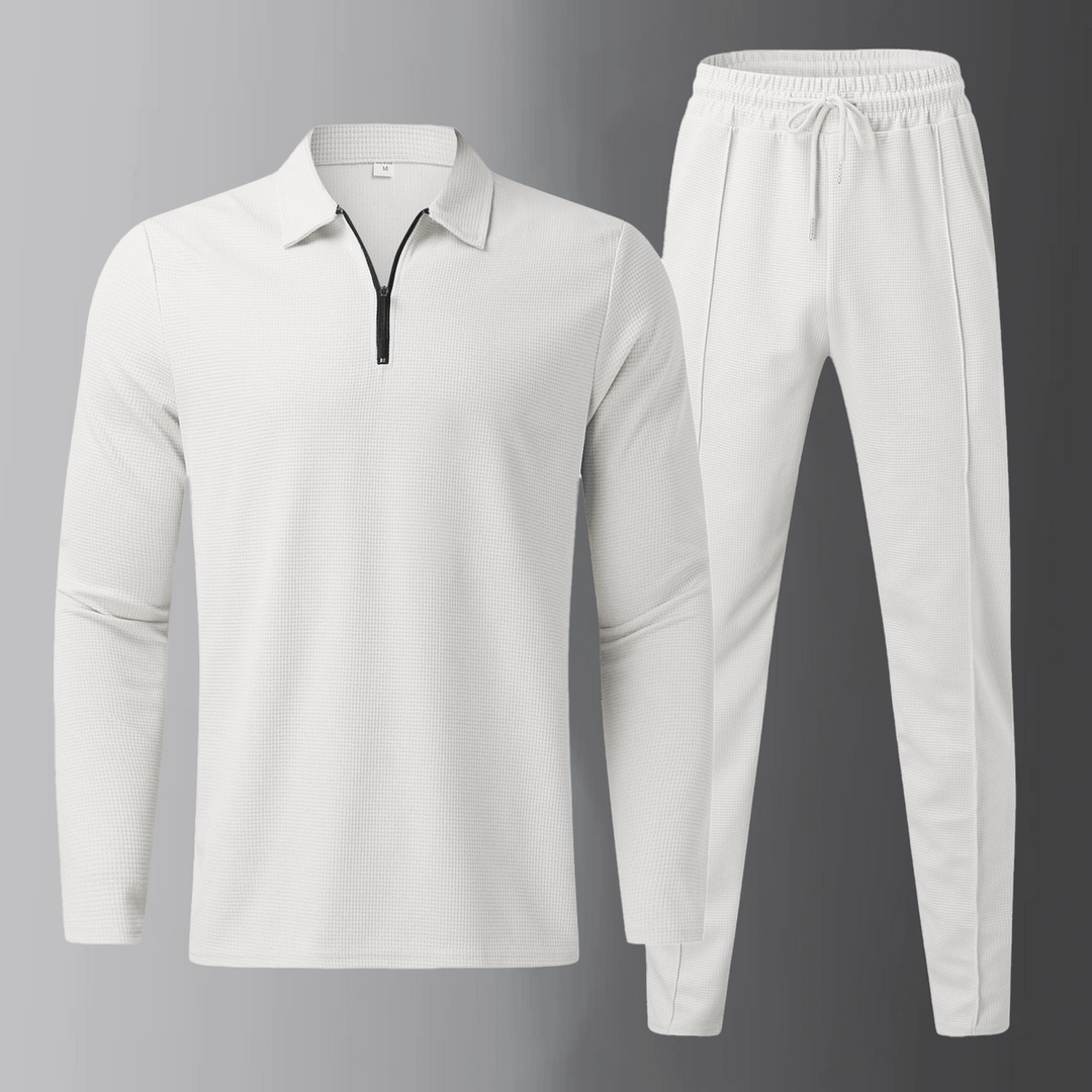 Premium Herenset voor Vrijetijd met Lange Mouwen T-shirt en Joggingbroek – Elian
