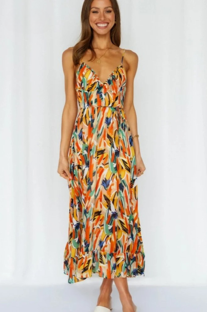 Mouwloze Zomerjurk met Print – Isla