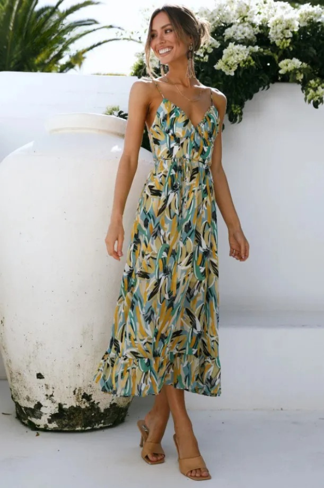 Mouwloze Zomerjurk met Print – Isla