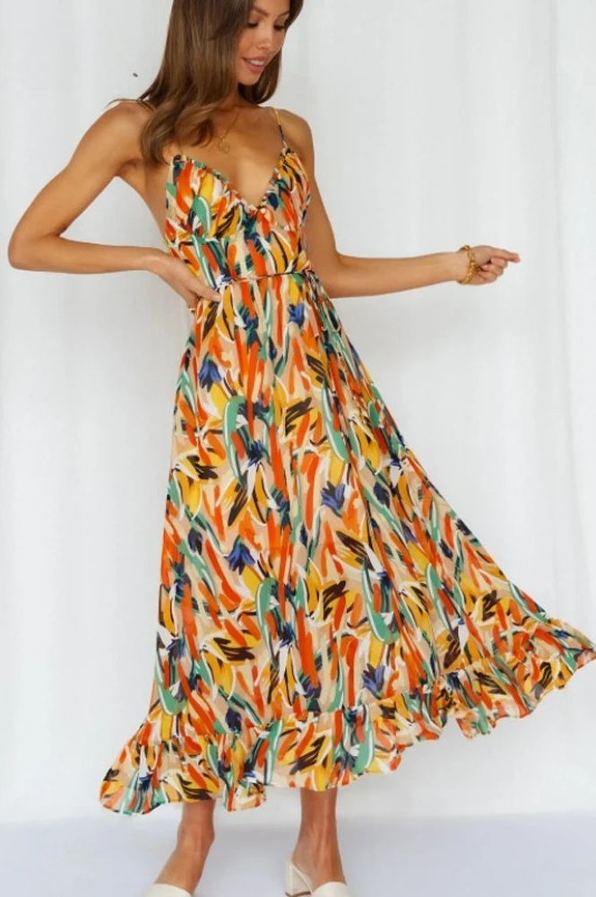 Mouwloze Zomerjurk met Print – Isla