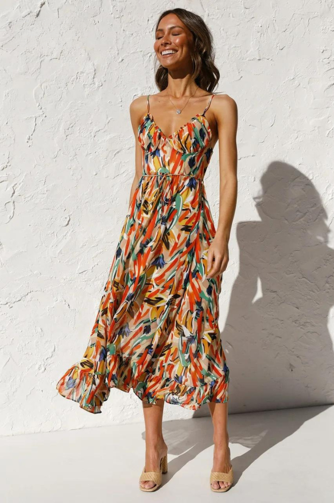 Mouwloze Zomerjurk met Print – Isla
