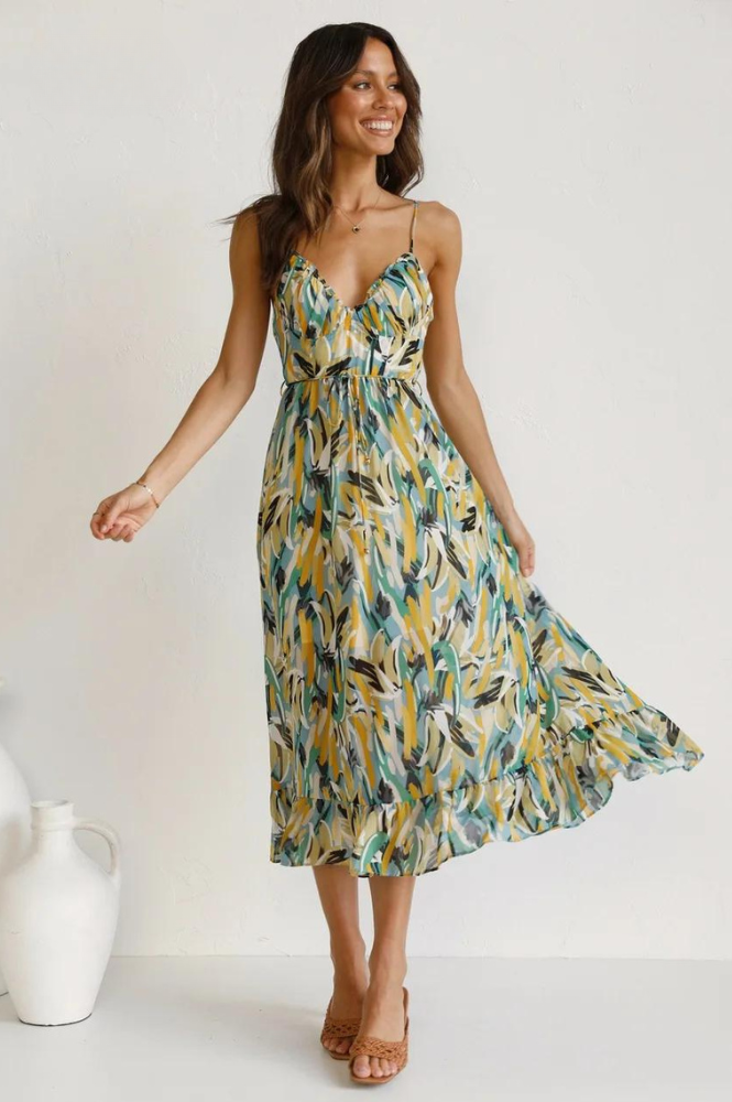 Mouwloze Zomerjurk met Print – Isla