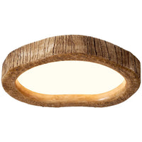 Rustieke LED Plafondlamp met Houtlook - Auralog