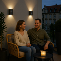 SolarGlow™ Luxe Solar Wandlampen – Draadloos, Stijlvol & Klaar Voor Zwoele Avonden