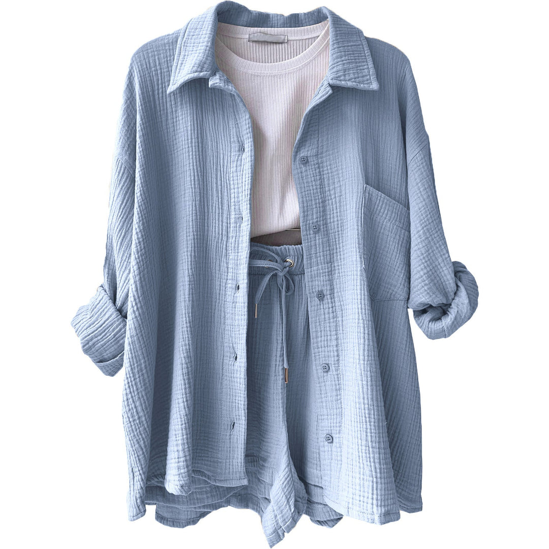 Trendy Katoenen Zomerset Dames – Faylin