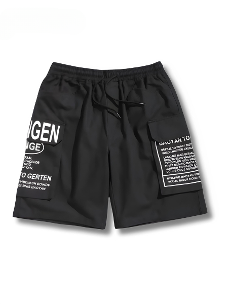 Heren Zomer Shorts met Letterprint Streetstyle Look - Milan