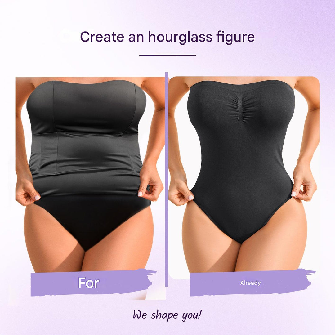 Naadloze Strapless Corrigerende Bodysuit met Slip – Élise