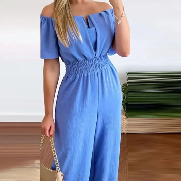 Off-Shoulder Jumpsuit met Korte Mouwen – Lina