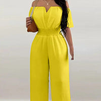 Off-Shoulder Jumpsuit met Korte Mouwen – Lina