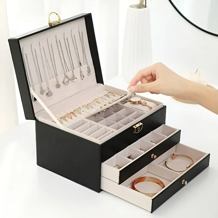 Luxe Meerlaagse Sieradendoos - EleganceBox