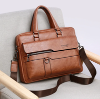 PU Leren Zakenlaptoptas met Schouderband