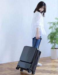 Front-Opening Carry-On Koffer met USB-poort en Drinkhouder
