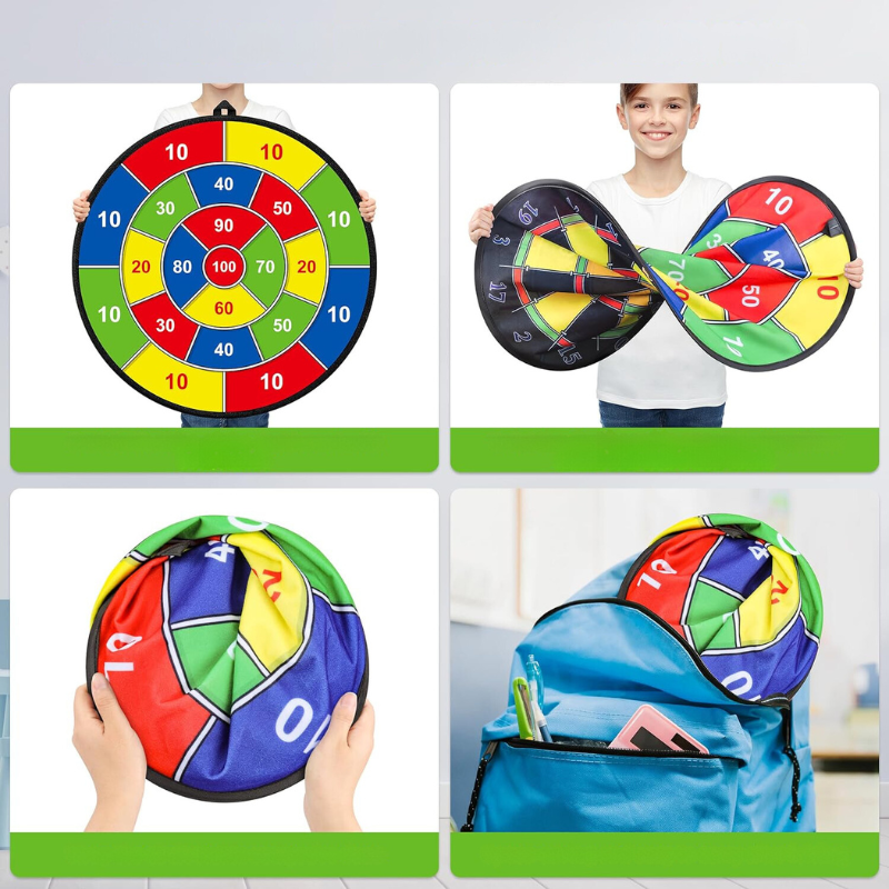 Groot Dartbord voor Kinderen met Kleverige Ballen en Darts - PlayTarget