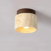 Wabi Sabi Geel Marmer Japanse Plafondlamp - TranquilStone