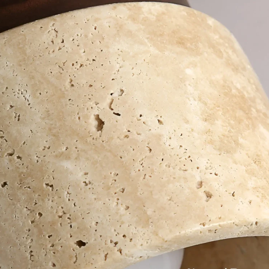 Wabi Sabi Geel Marmer Japanse Plafondlamp - TranquilStone