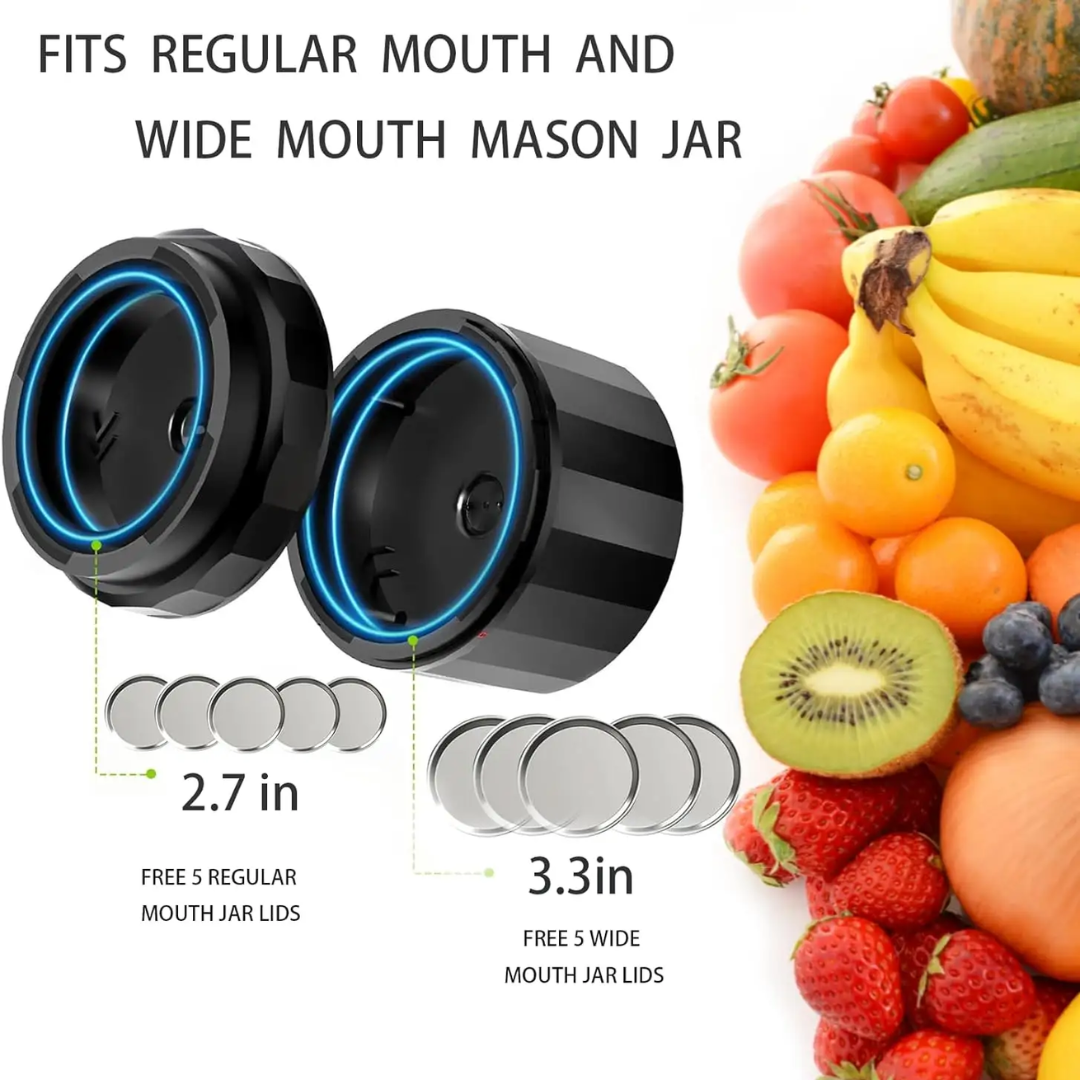 Elektryczny zestaw do próżniowego zamykania słoików Mason - Zachowaj świeżość szybko!