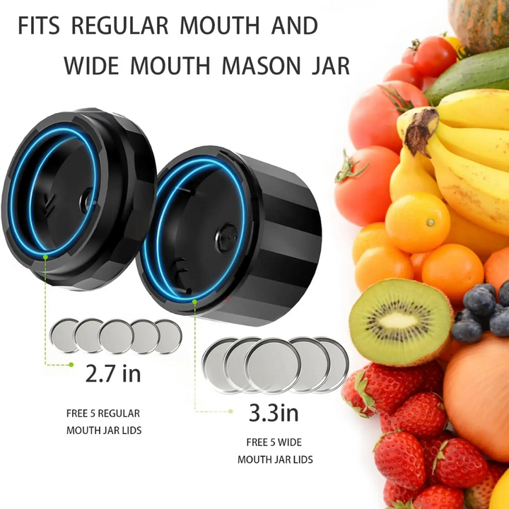 Elektryczny zestaw do próżniowego zamykania słoików Mason - Zachowaj świeżość szybko!