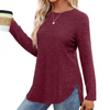 Loose Fit Crew Neck Sweater Tunic - Barbara