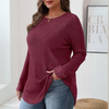 Loose Fit Crew Neck Sweater Tunic - Barbara