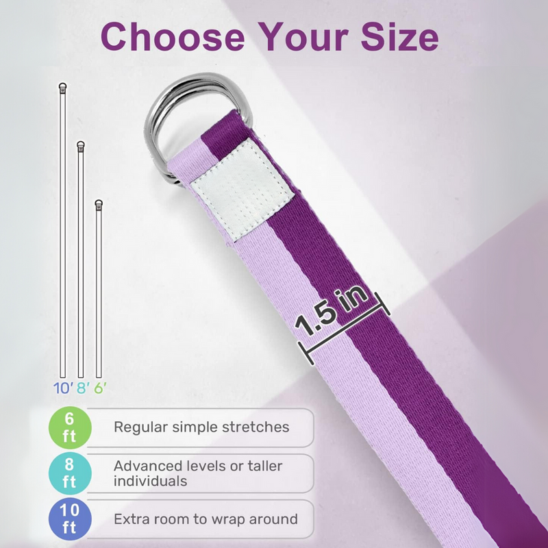 Opaska do jogi z regulowaną sprzączką w kształcie litery D