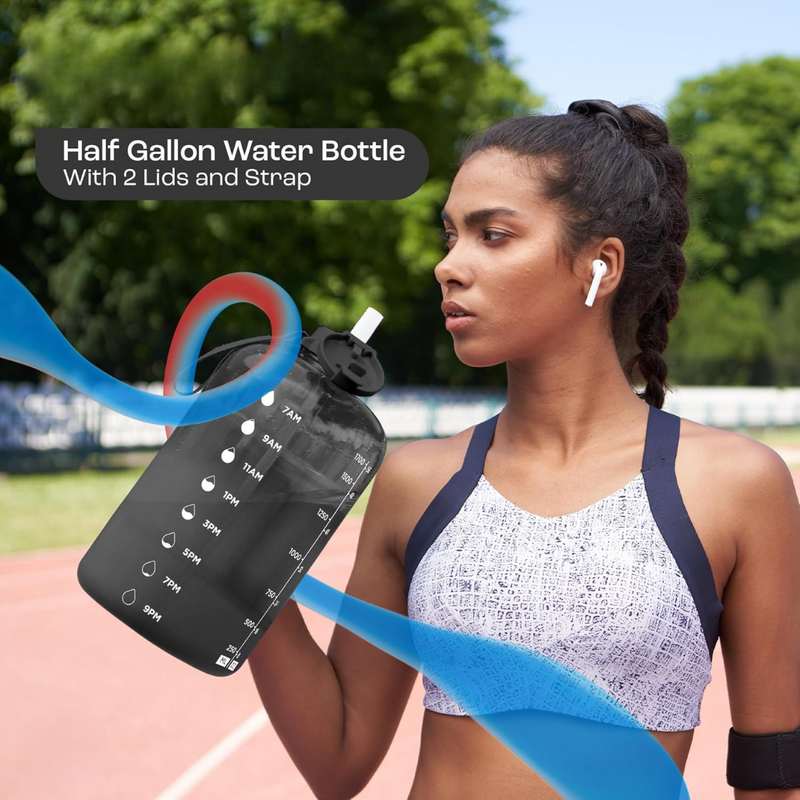 2L Waterfles met Tijdsmarkering – BPA-vrij