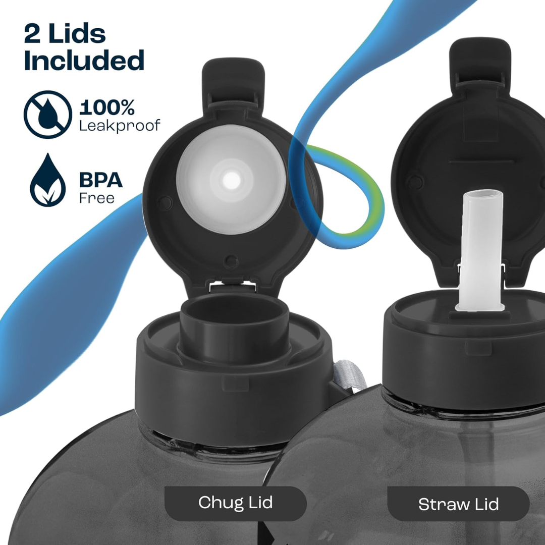 2L Waterfles met Tijdsmarkering – BPA-vrij