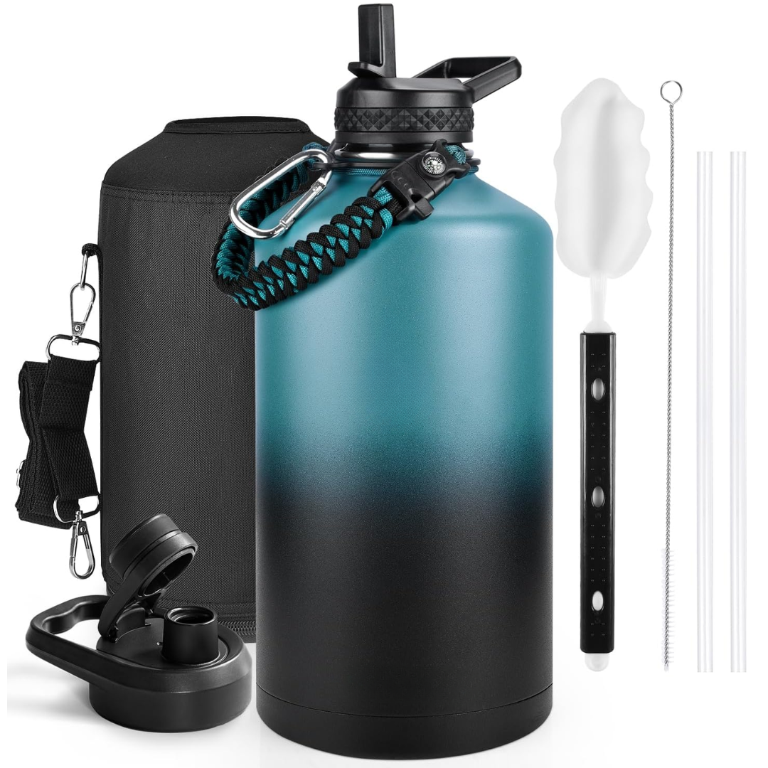 Geïsoleerde Waterfles – Lekvrij & BPA-vrij met Paracord Handvat