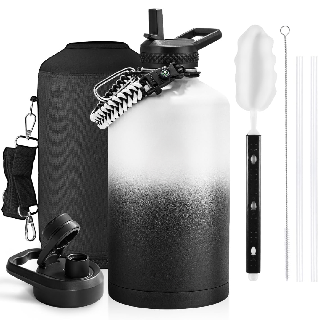 Geïsoleerde Waterfles – Lekvrij & BPA-vrij met Paracord Handvat