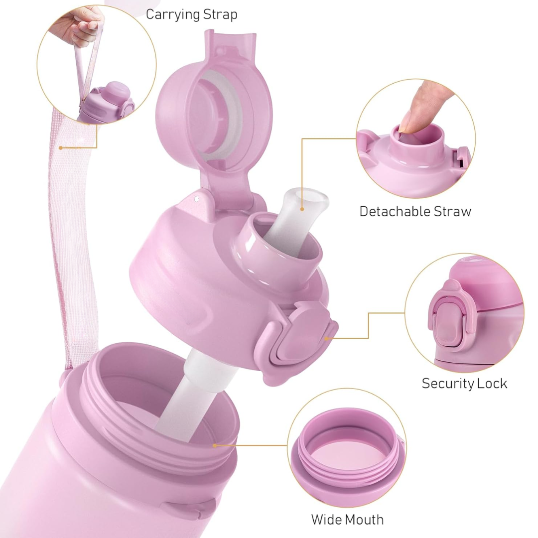 Inklapbare 600 ml Silicone Waterfles - Lekvrij & BPA-vrij