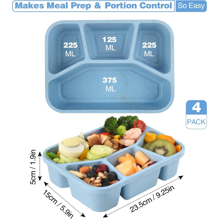 4-Pack Bento Snackdozen – 4 Compartimenten