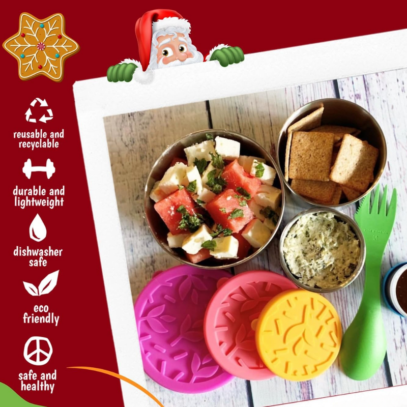 RVS Lunchdoos Set met deksels – 100ml, 200ml, 400ml