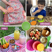 RVS Lunchdoos Set met deksels – 100ml, 200ml, 400ml