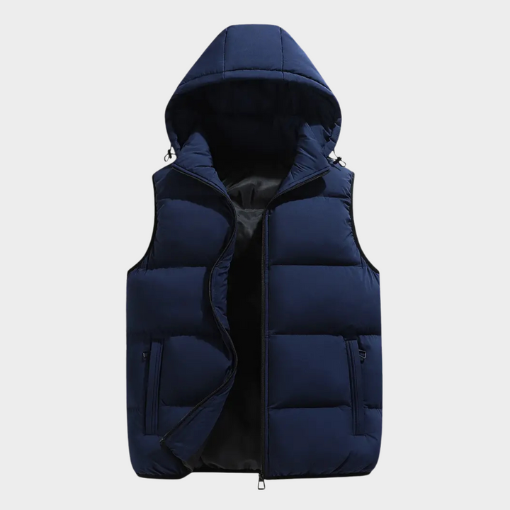 Duurzame Gewatteerde Heren Bodywarmer met Capuchon – Leonardo
