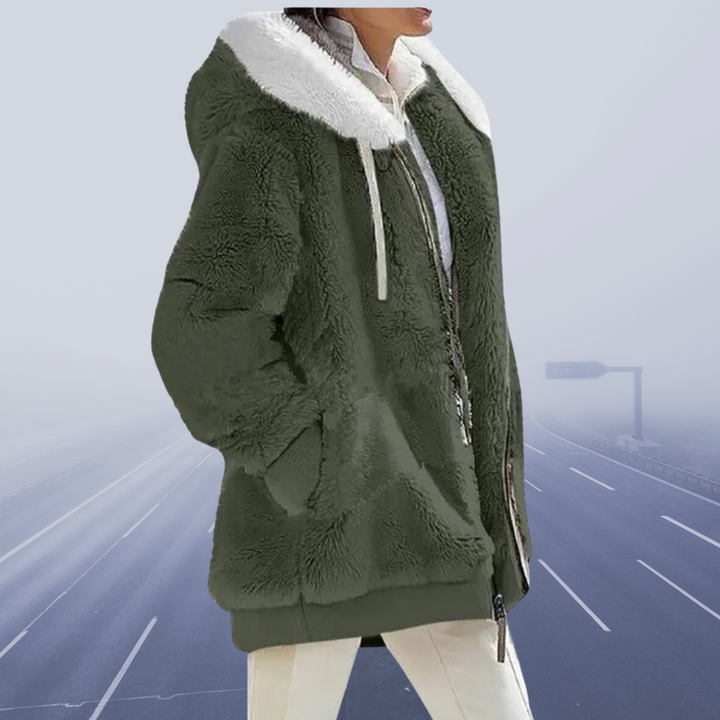 Casual Fleece Vest met Capuchon - Elena
